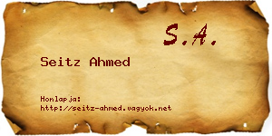 Seitz Ahmed névjegykártya